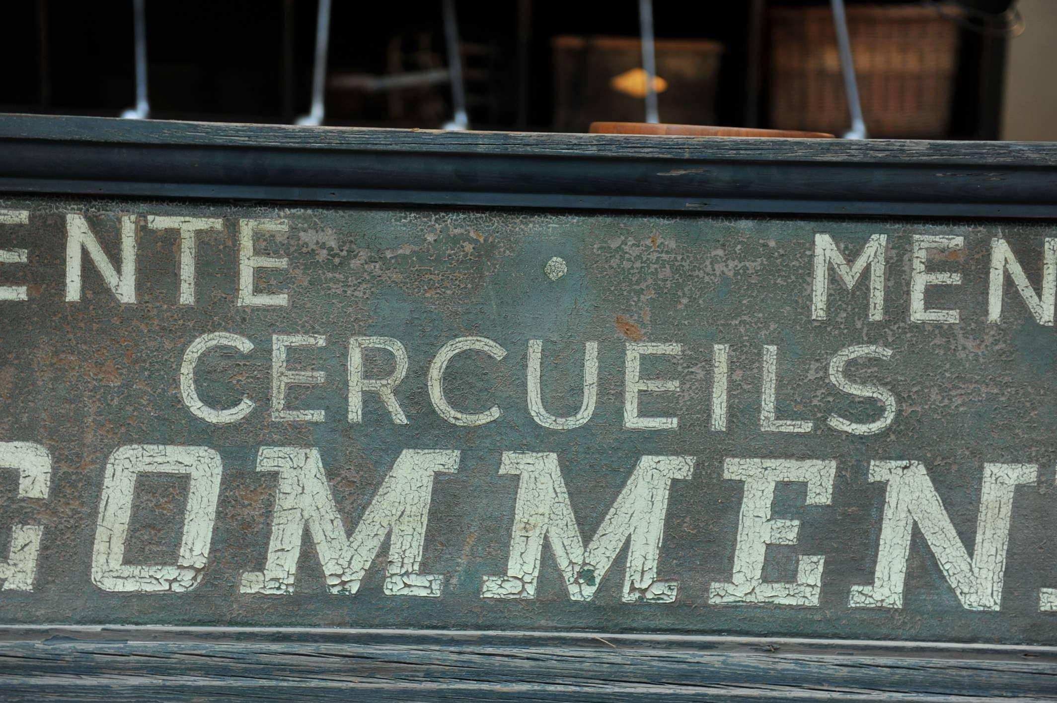 Industrial French Carpenter Wood Sign, 1920s