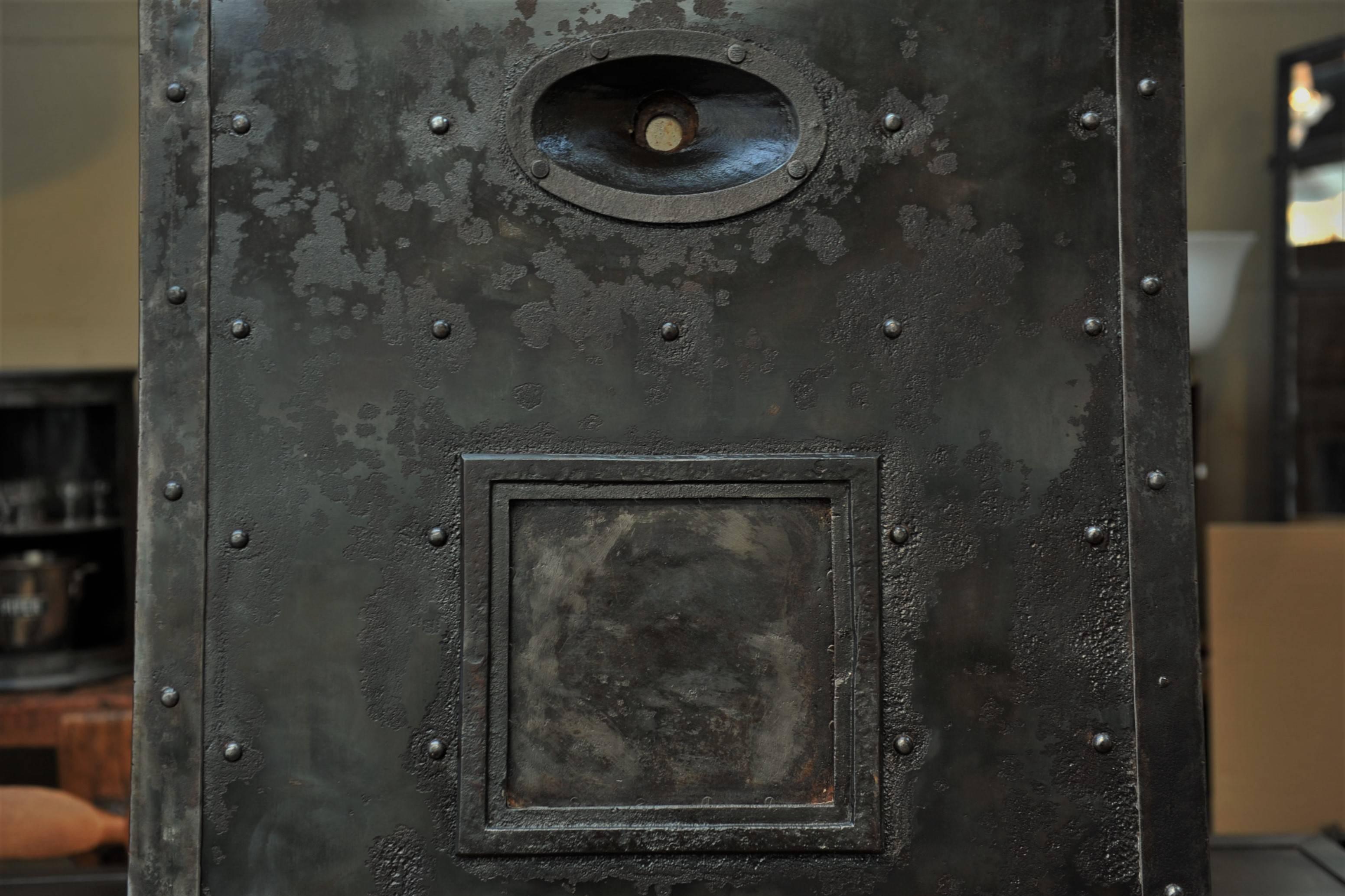 19th Century Riveted Iron and Pine Prison Door, circa 1850 3
