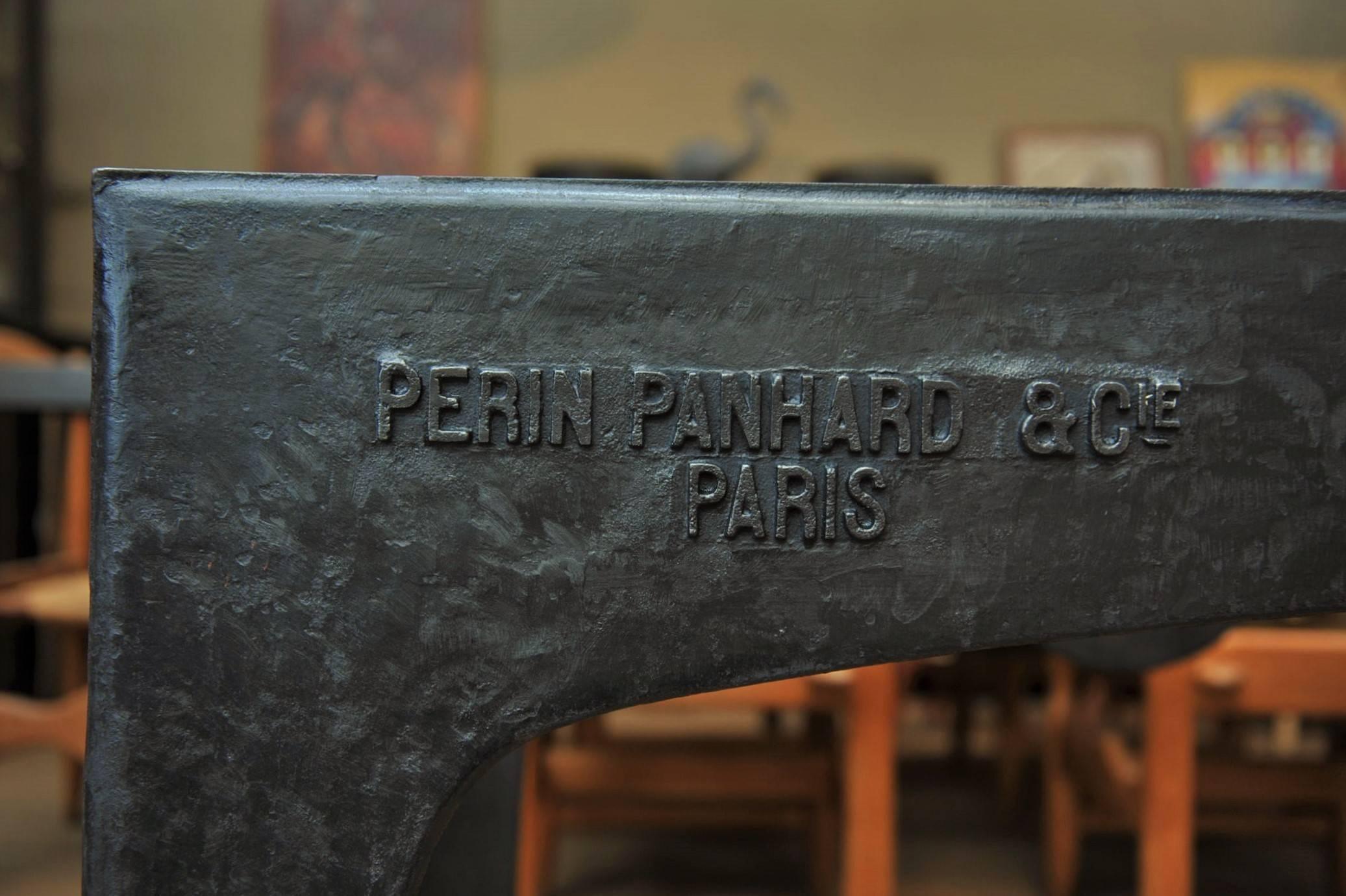 Art Nouveau Panhard Paris Industrial Cast Iron Table Base, 1900s
