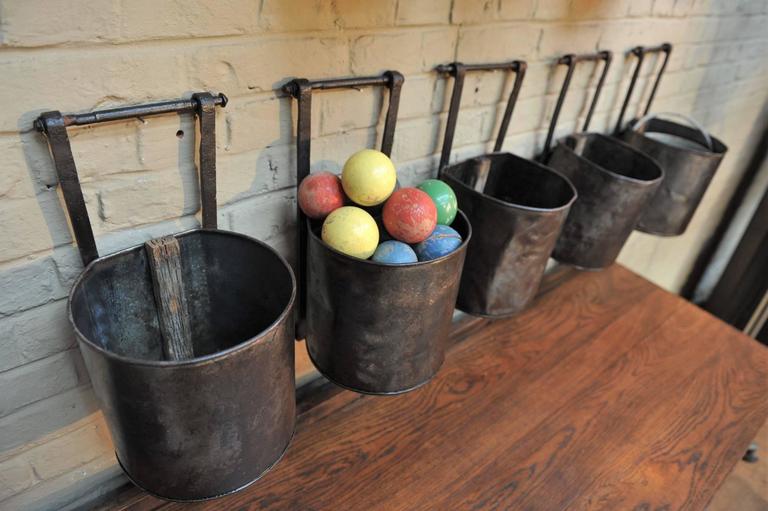 French Water Mill Iron Buckets, circa 1900 at 1stDibs