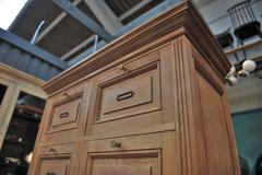 French Oak Notary Oak Clapet  File Cabinet, circa 1900