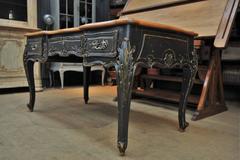 Louis XV Style French Solid Oak Desk, circa 1950