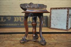 Late 19th Century Piano Walnut Swivel Stool Chair