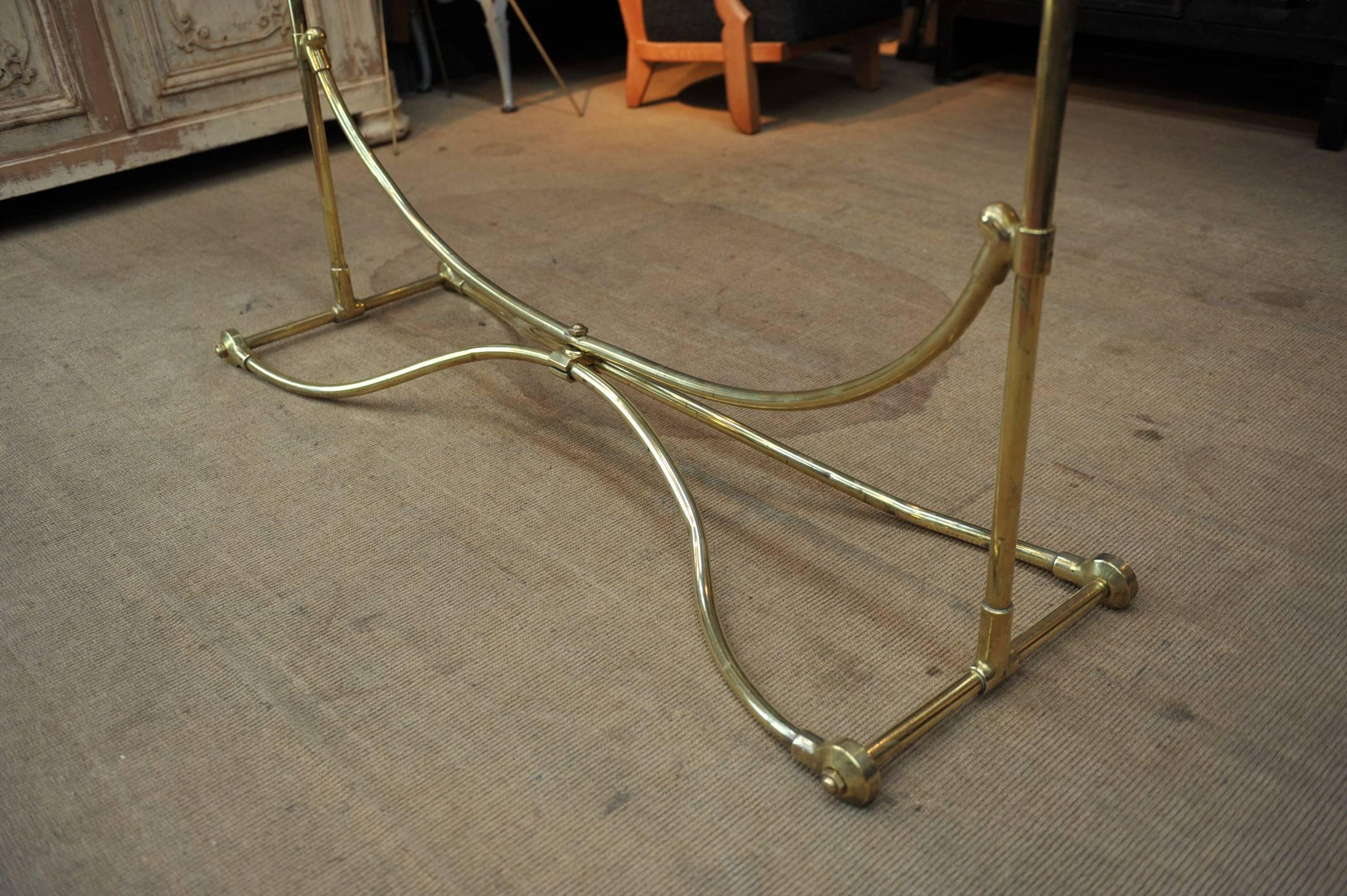 French Brass Shop Clothes Rack In Excellent Condition In Roubaix, FR