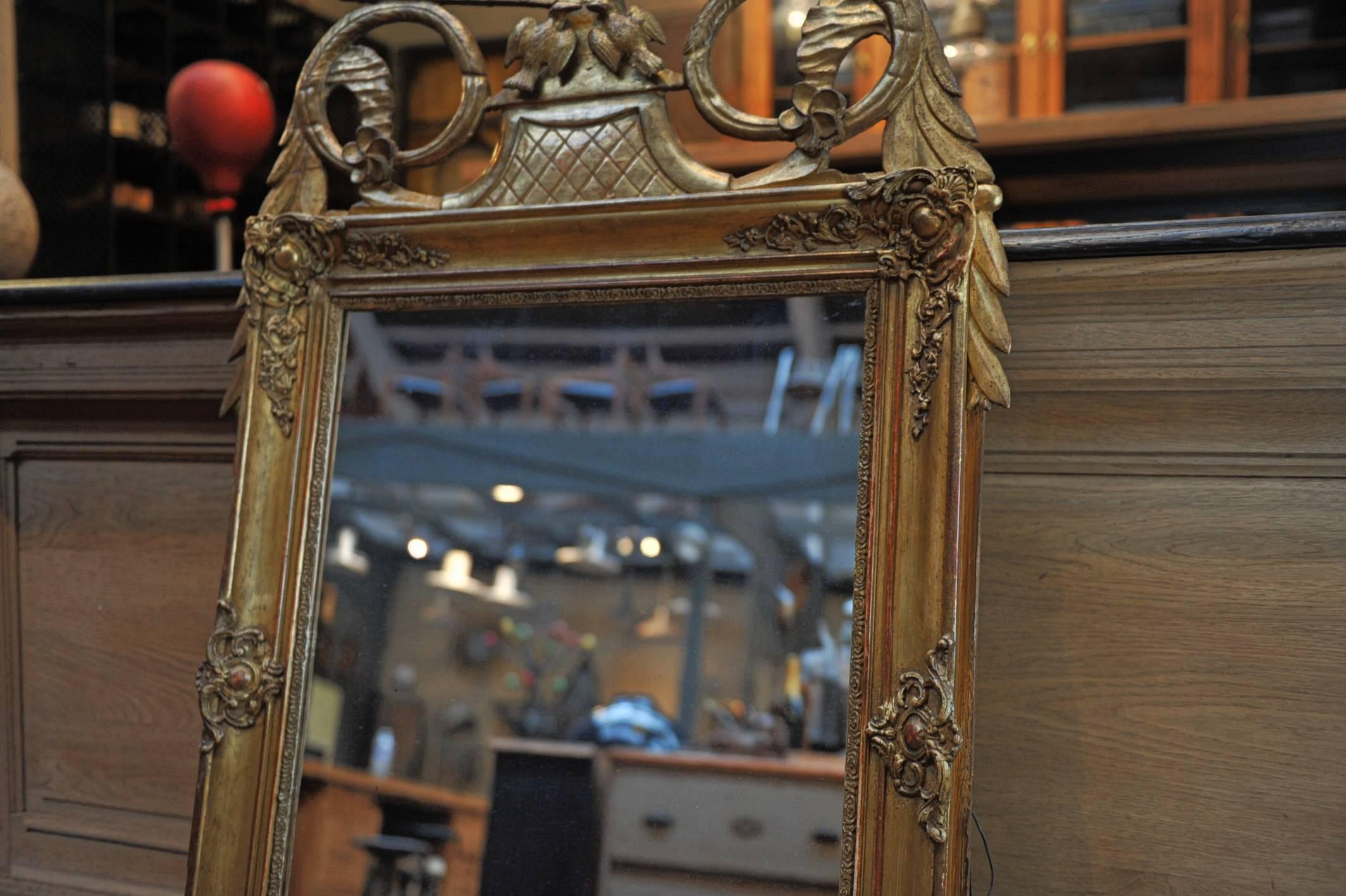 19th Century Gilt Louis XVI Style Mirror 4