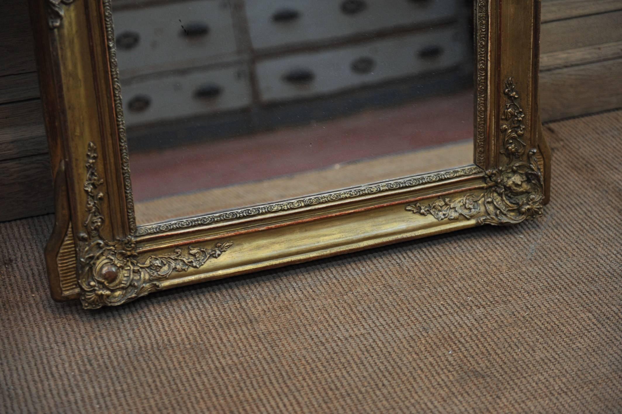 19th Century Gilt Louis XVI Style Mirror 1