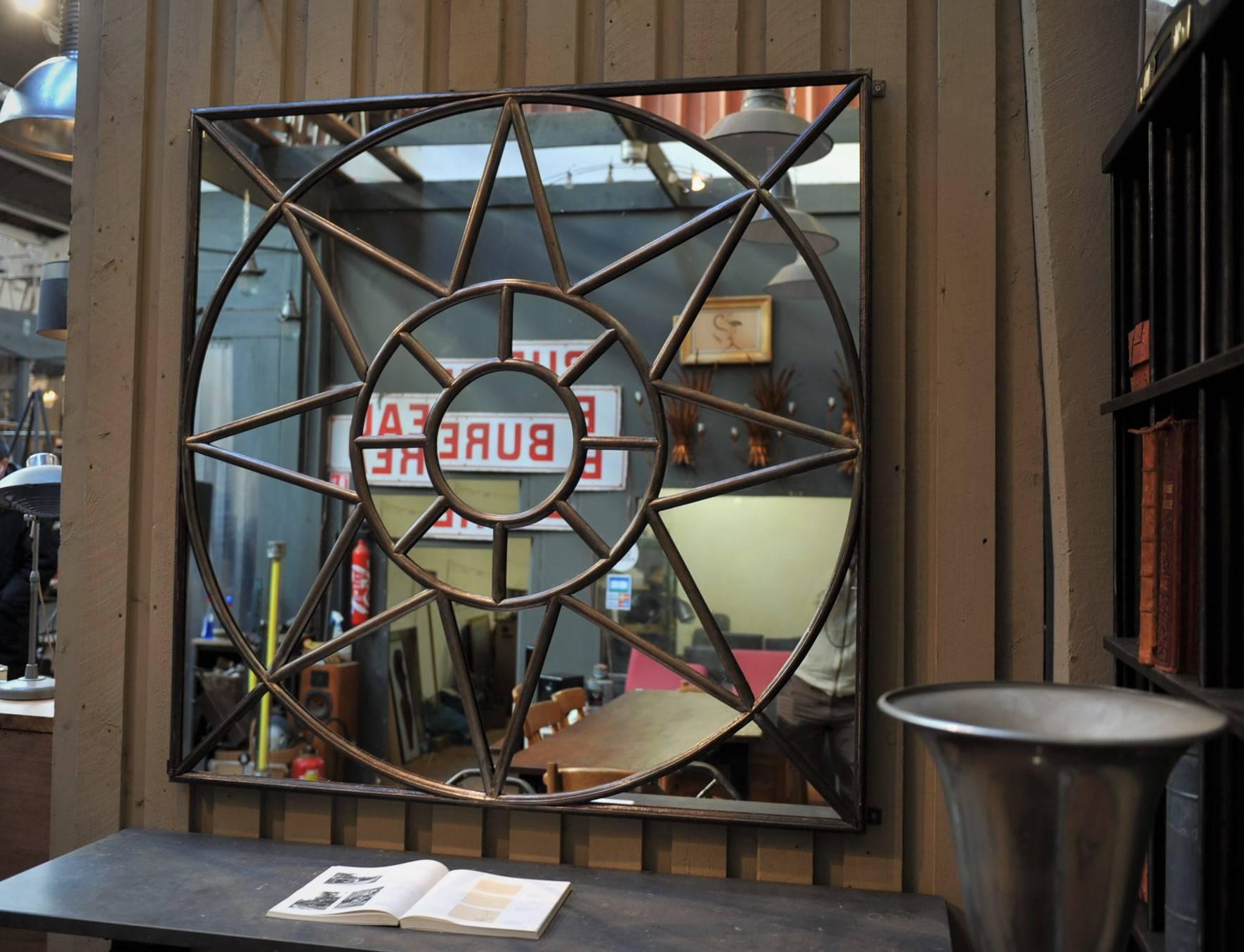 1920s curved iron roof window with new glass in each compartments, 1920s
Weight about 80 kg.

