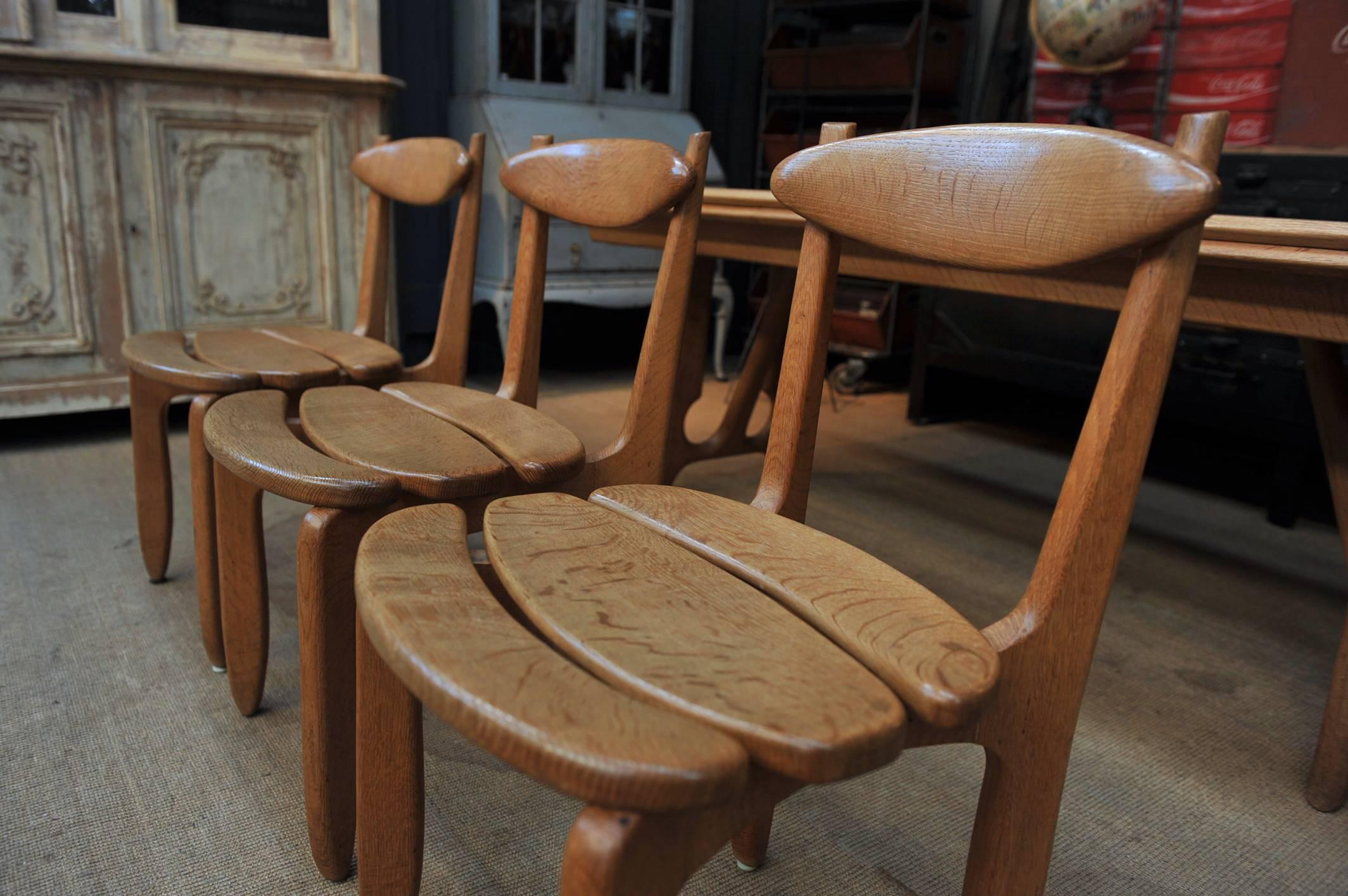 Guillerme & Chambron Set of Six Dining Chairs 