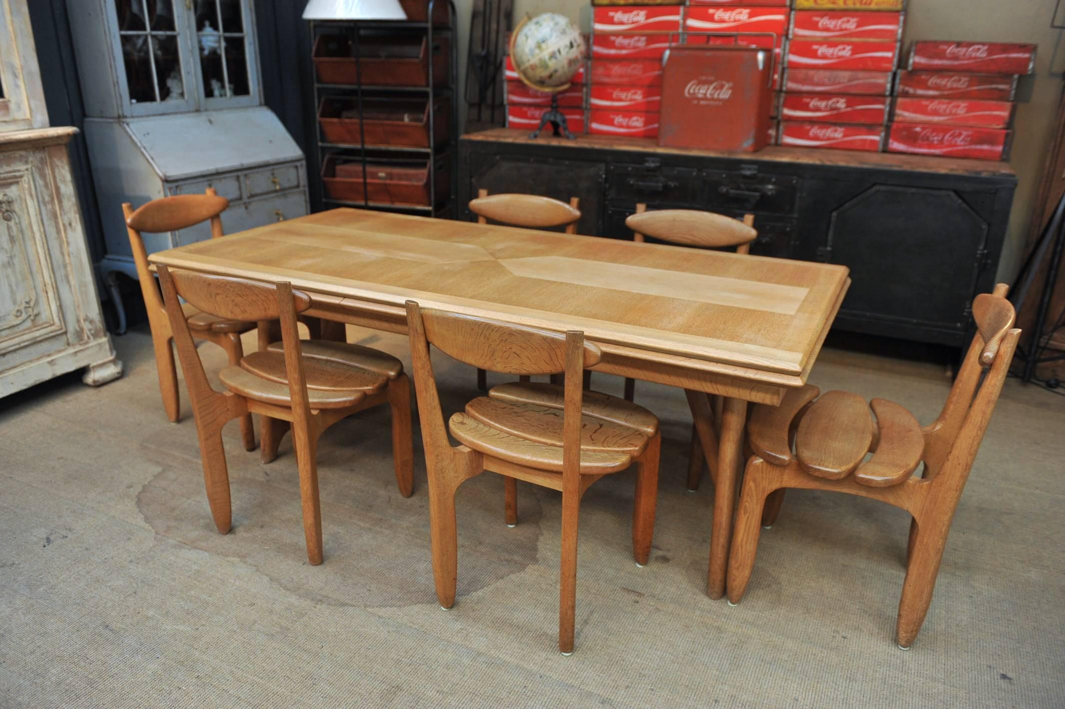 Guillerme & Chambron Set of Six Dining Chairs 