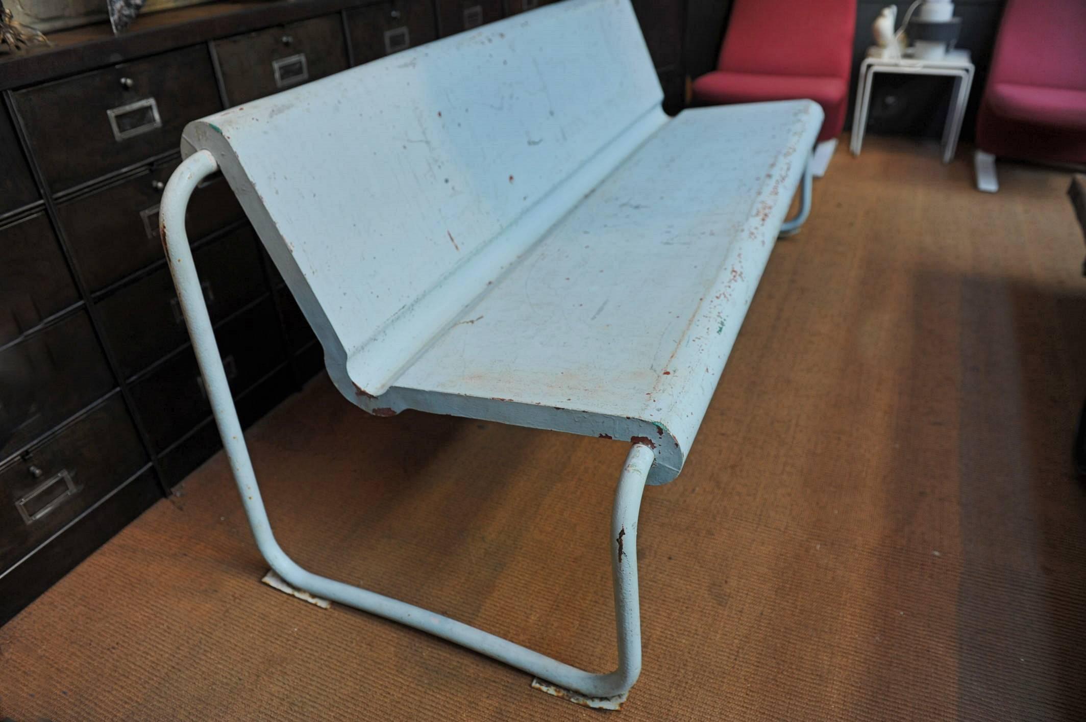 Mid-Century Modern Rare 1950s Swiss Bench by Willy Gühl