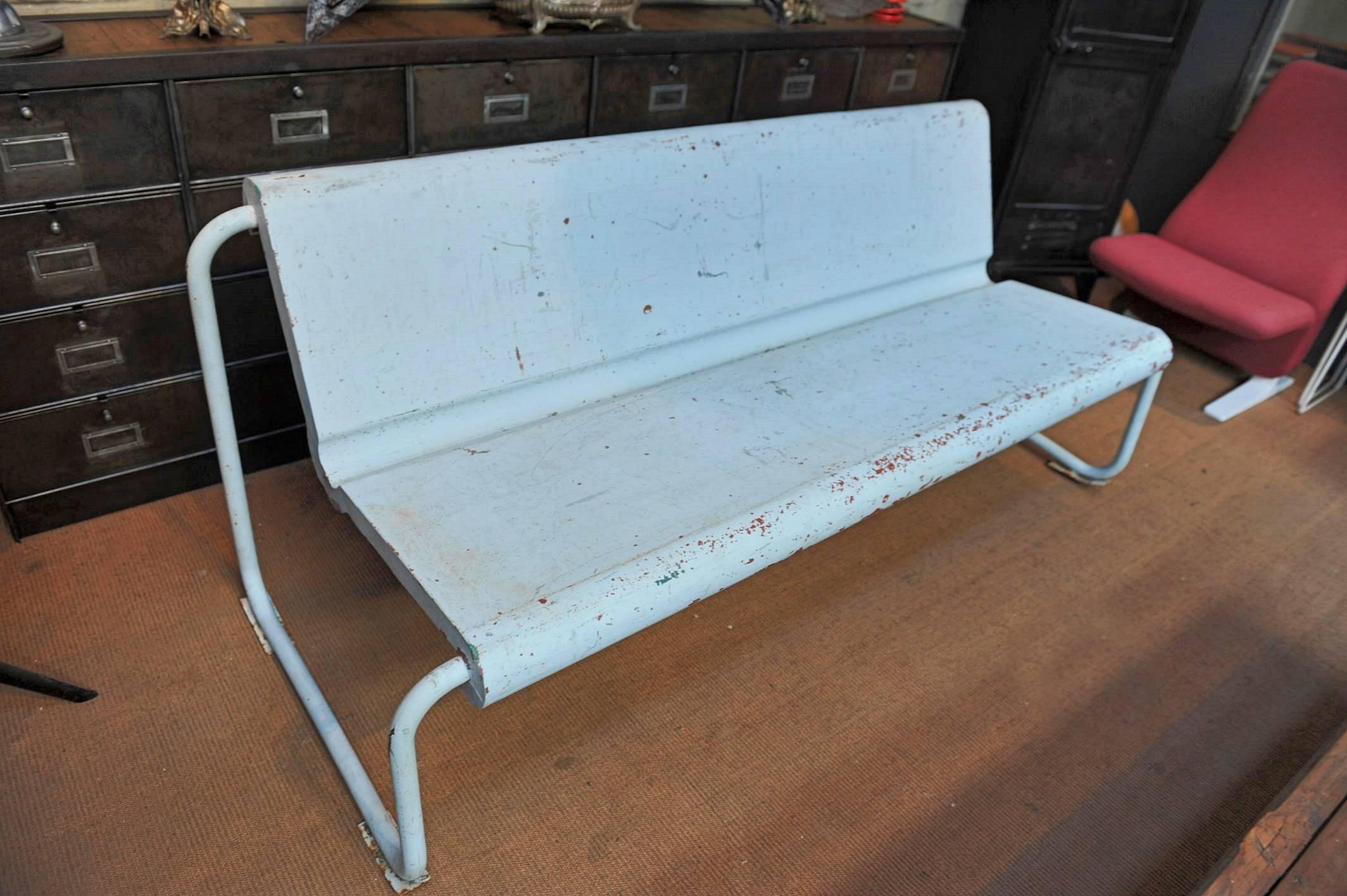 Mid-20th Century Rare 1950s Swiss Bench by Willy Gühl