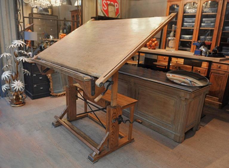 Adjustable Architect's Drafting Table, circa 1920 at 1stDibs