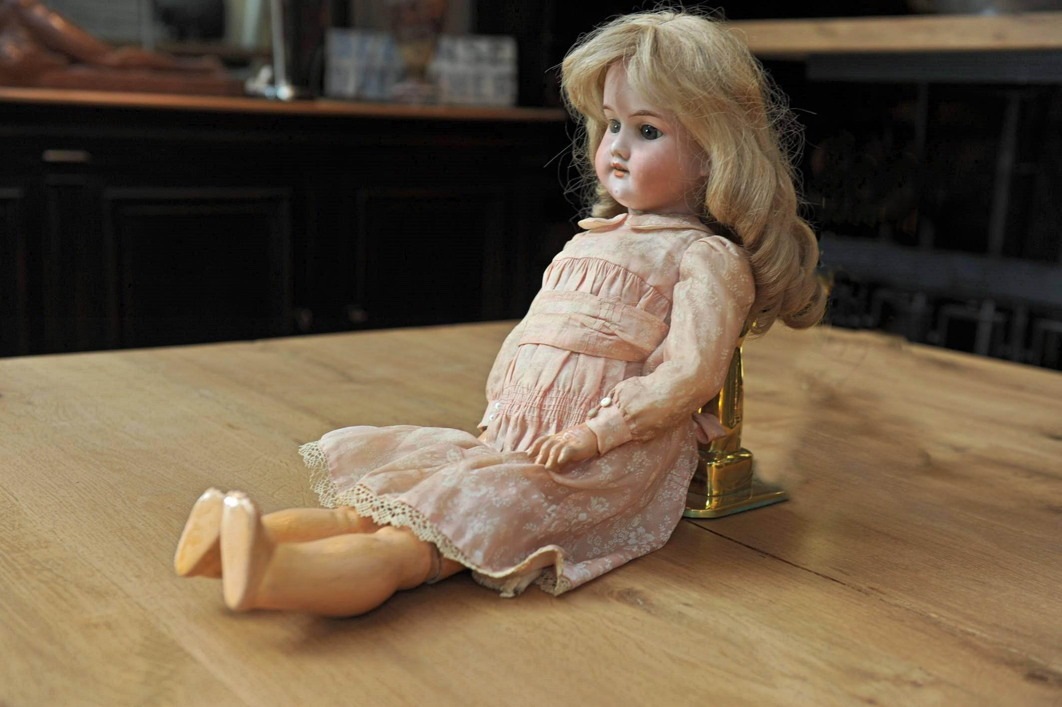 German Armand Marseille Antique Bisque Porcelain Doll All Antique Circa 1910
