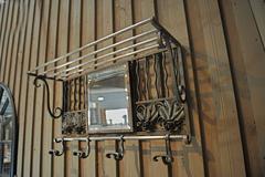 Art Decos Iron and Glass Coat Hanger, 1930s