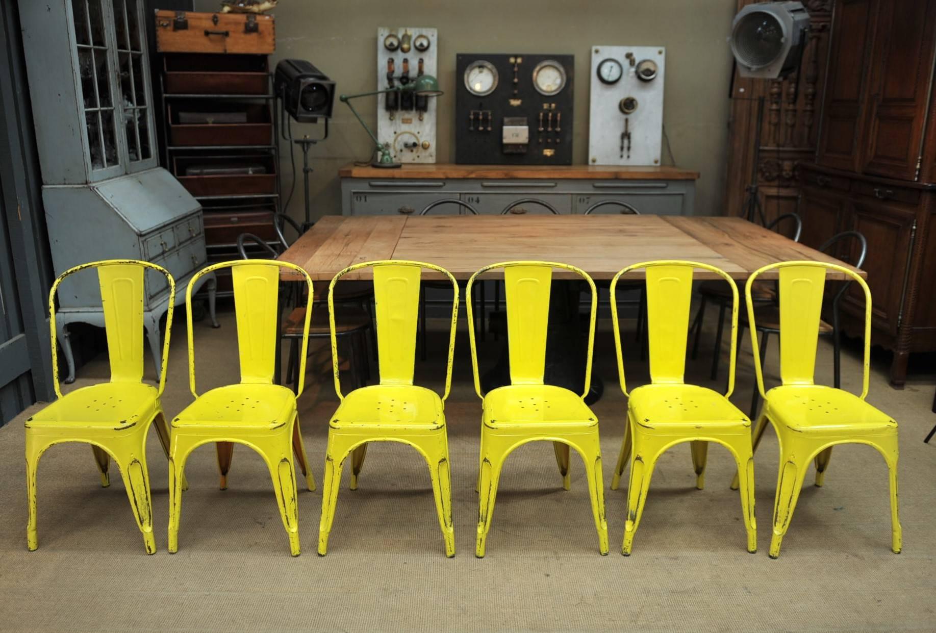 vintage yellow chairs