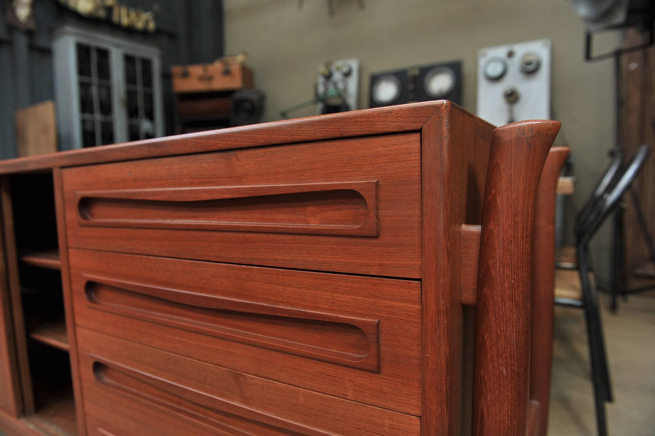 Danish Massive Teak Credenza by Finn Juhl 2