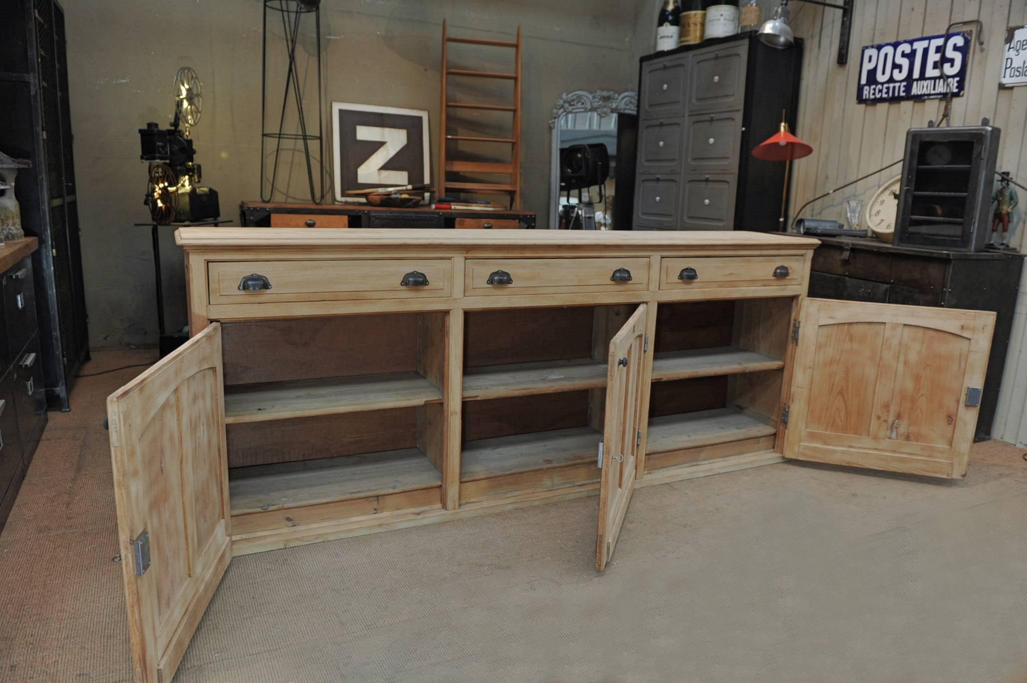 Art Deco 1930s Elm Wood French Shop Counter
