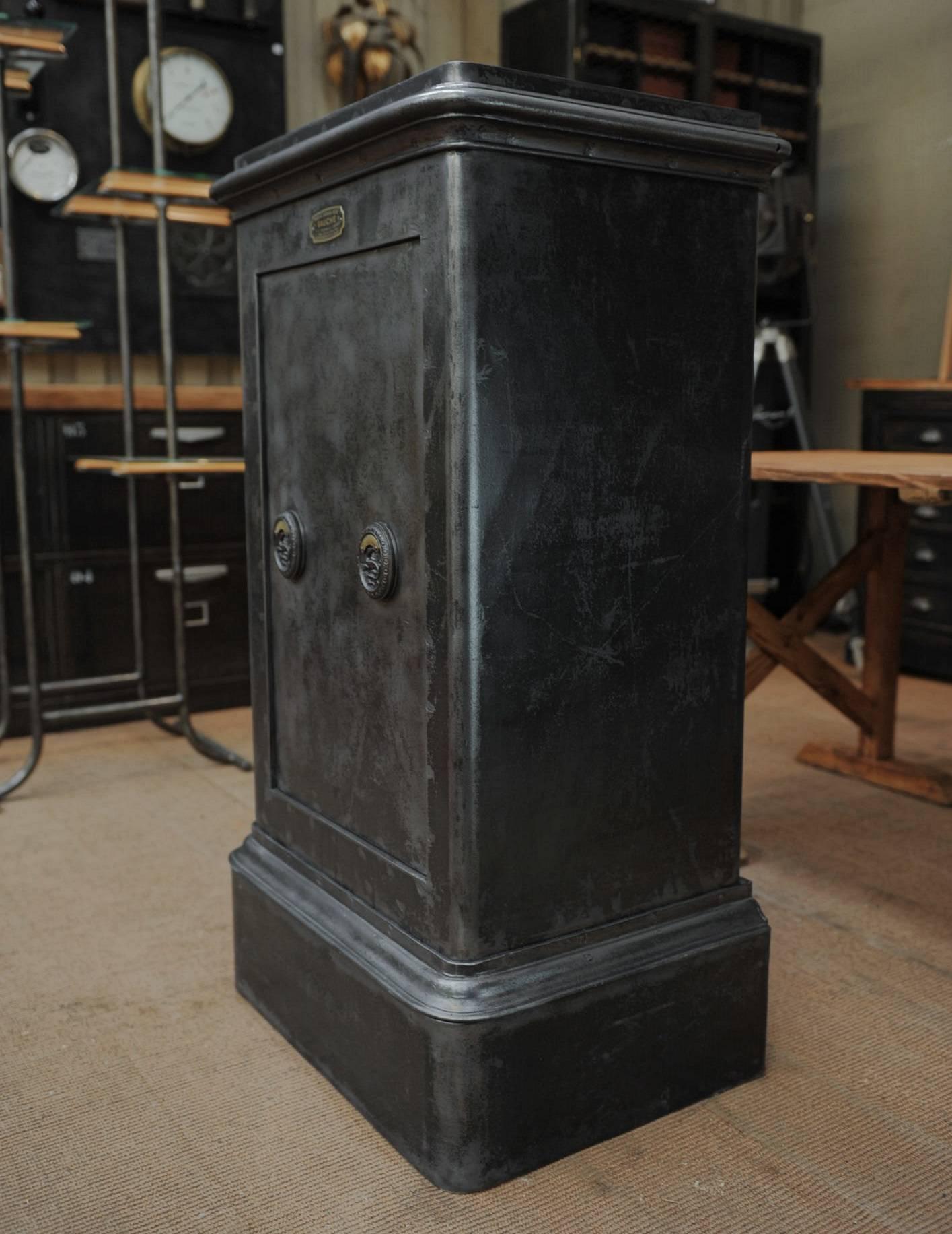 Bronze Iron Safe Cabinet by Bauche, circa 1910
