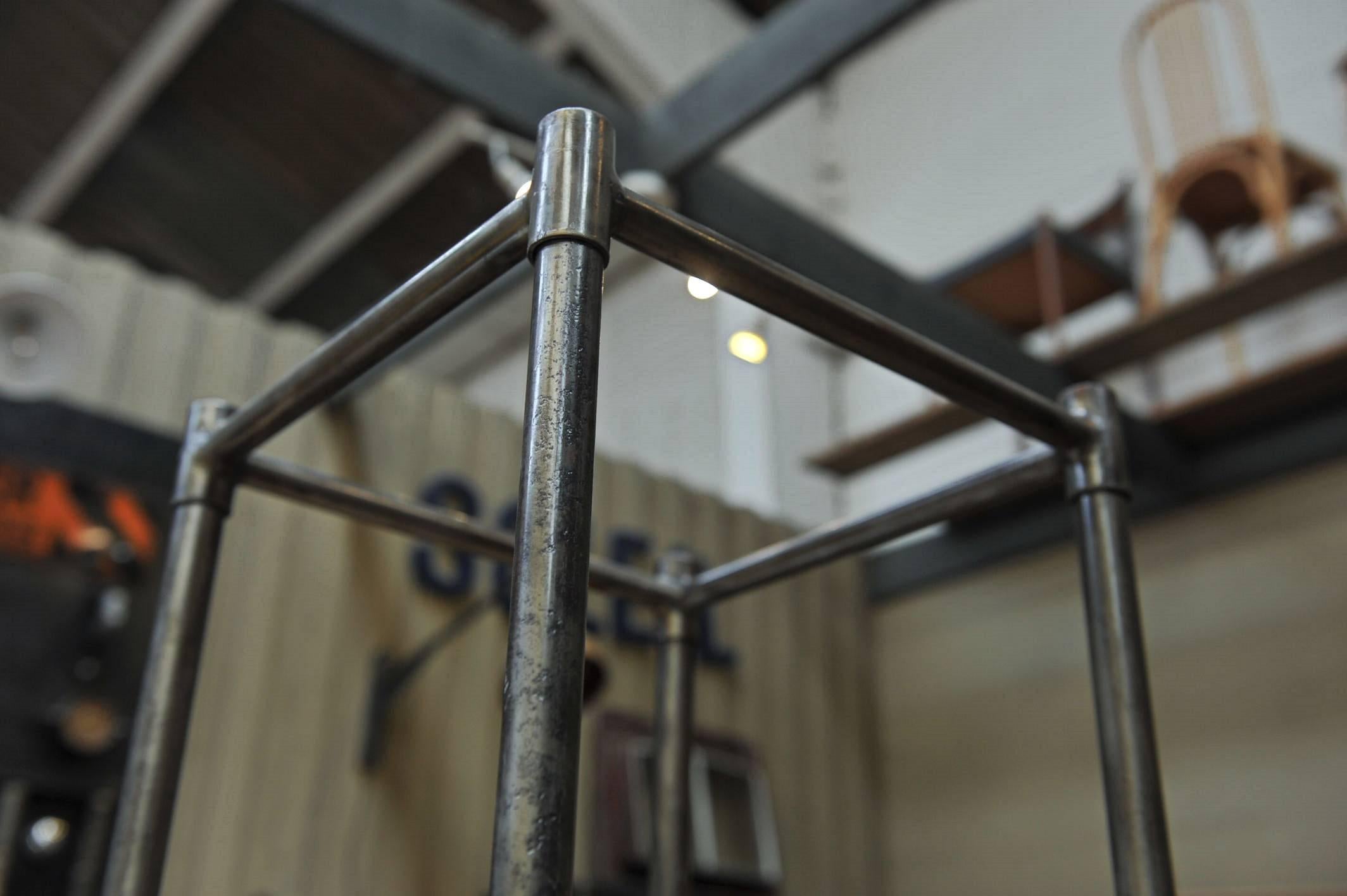 Siegel Paris Adjustable, 1920 Shop Iron and Glass Shelf In Excellent Condition In Roubaix, FR