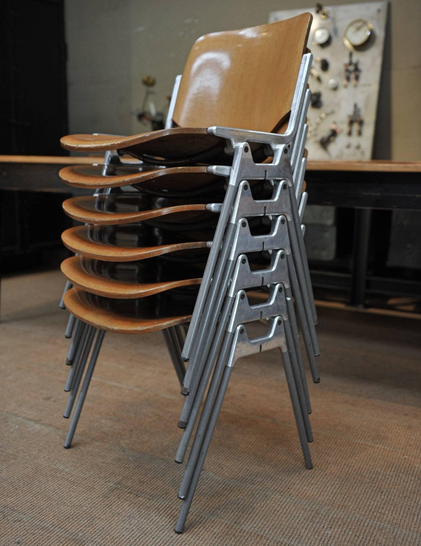 Stacking Chairs by Giancarlo Piretti for Castelli, 1960s 1