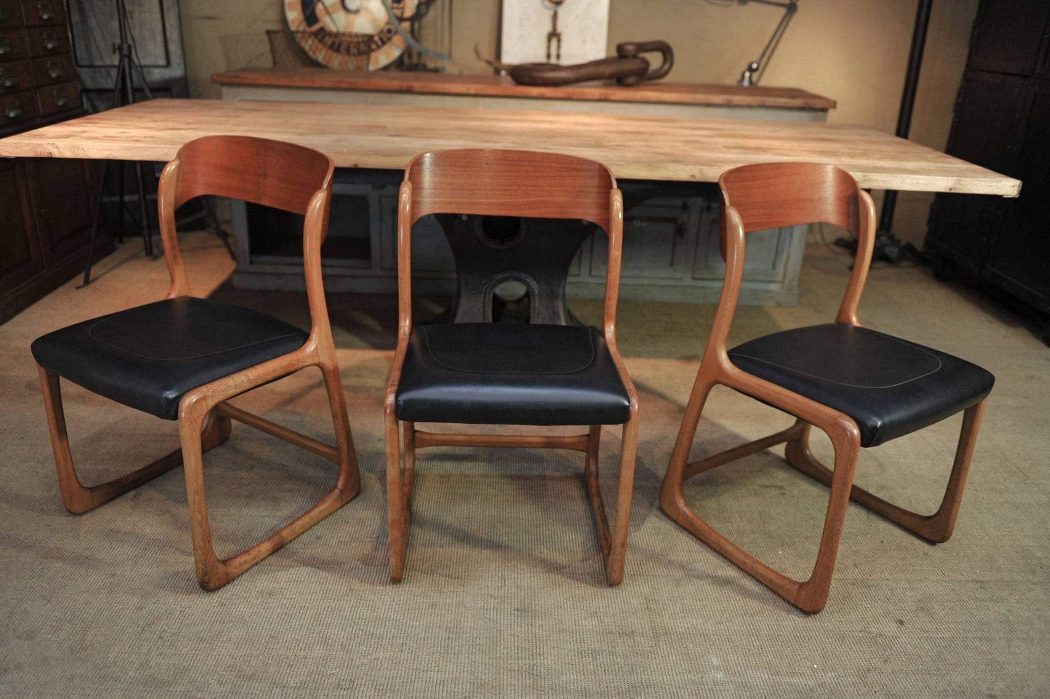 Set of Six Chairs by Baumann, circa 1960 In Excellent Condition In Roubaix, FR