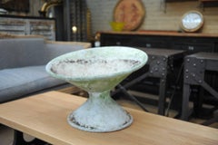 Large Cement Round "Diabolo" Planters in the style of Willy Guhl