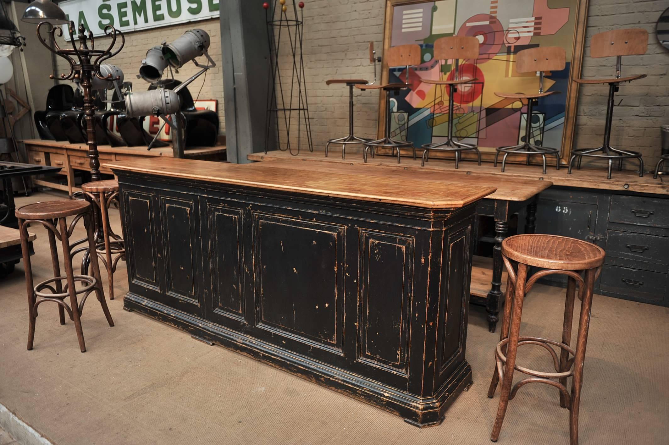 French 1920s Shop Pine Counter 
