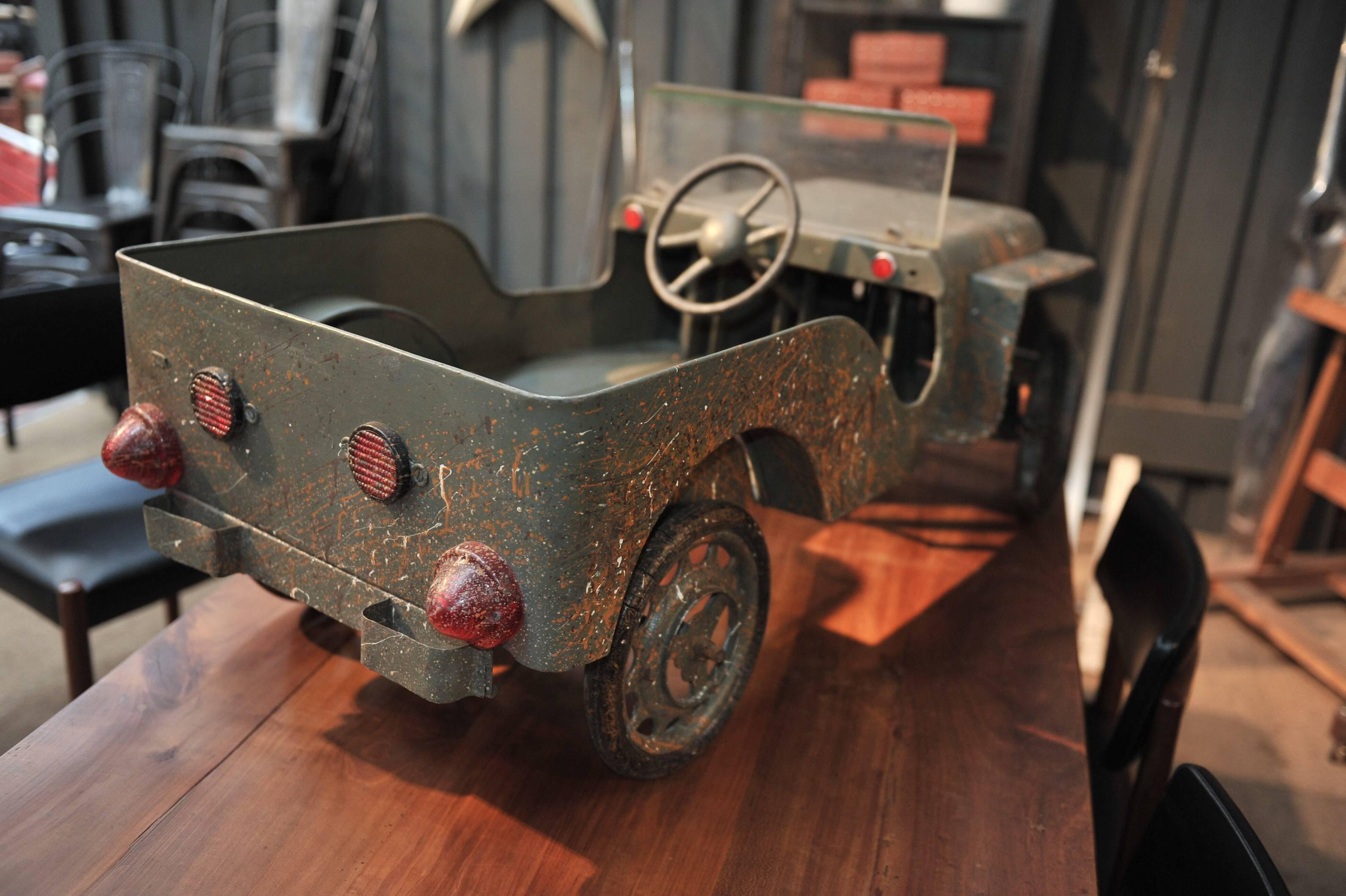 vintage jeep pedal car