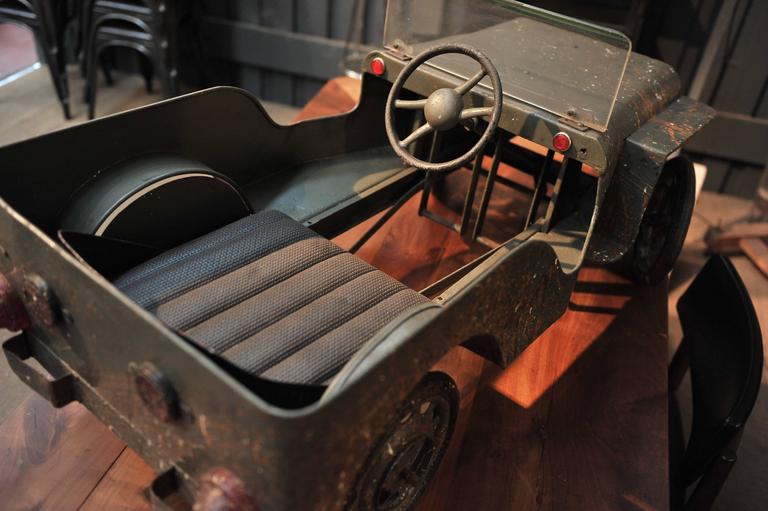 1950s Chids Tri-ang Willy Jeep Pedal Car Vintage Old