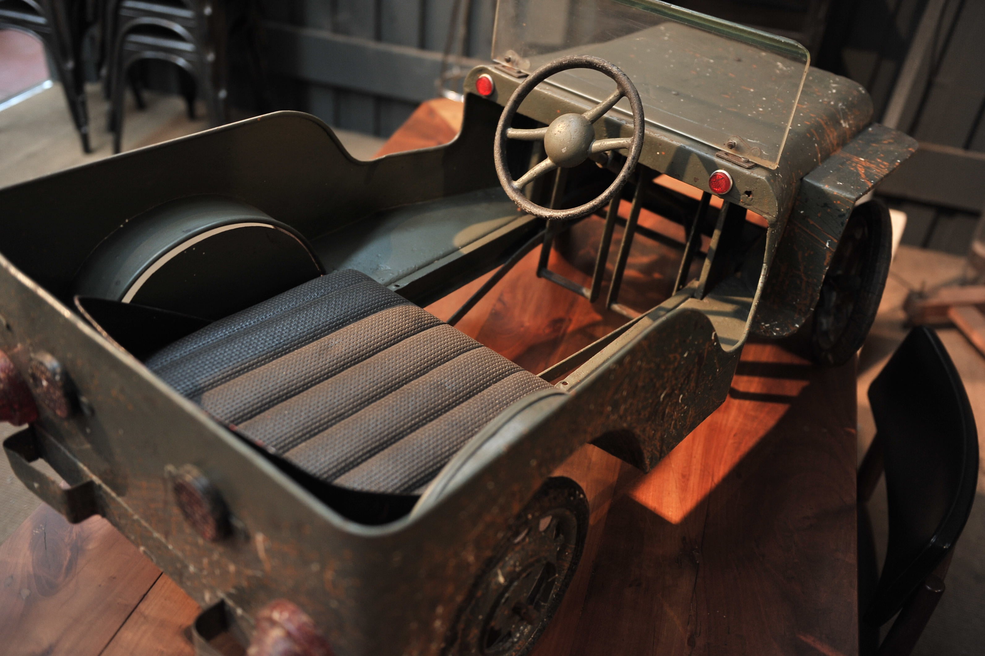 Jeep Iron Pedal Car, Manufactured in France, circa 1950 at 1stDibs