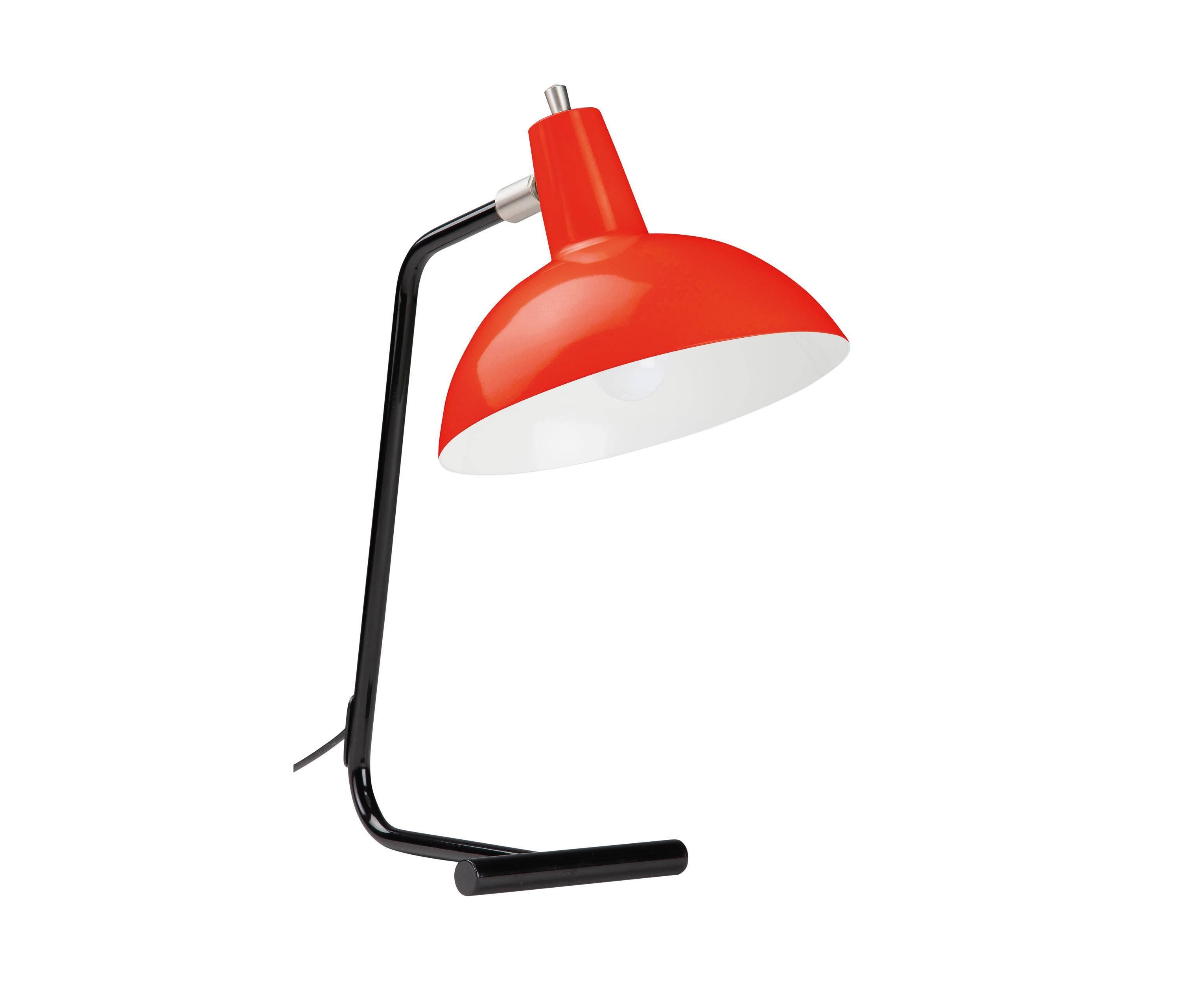 J.J.M. Hoogervorst Red 'Director' Table Light for Anvia. Executed in painted aluminium and steel, with adjustable shade. Based on the original and rare type 6019 table lamp from the 1960s. 'The Director' was named in homage to the original founder