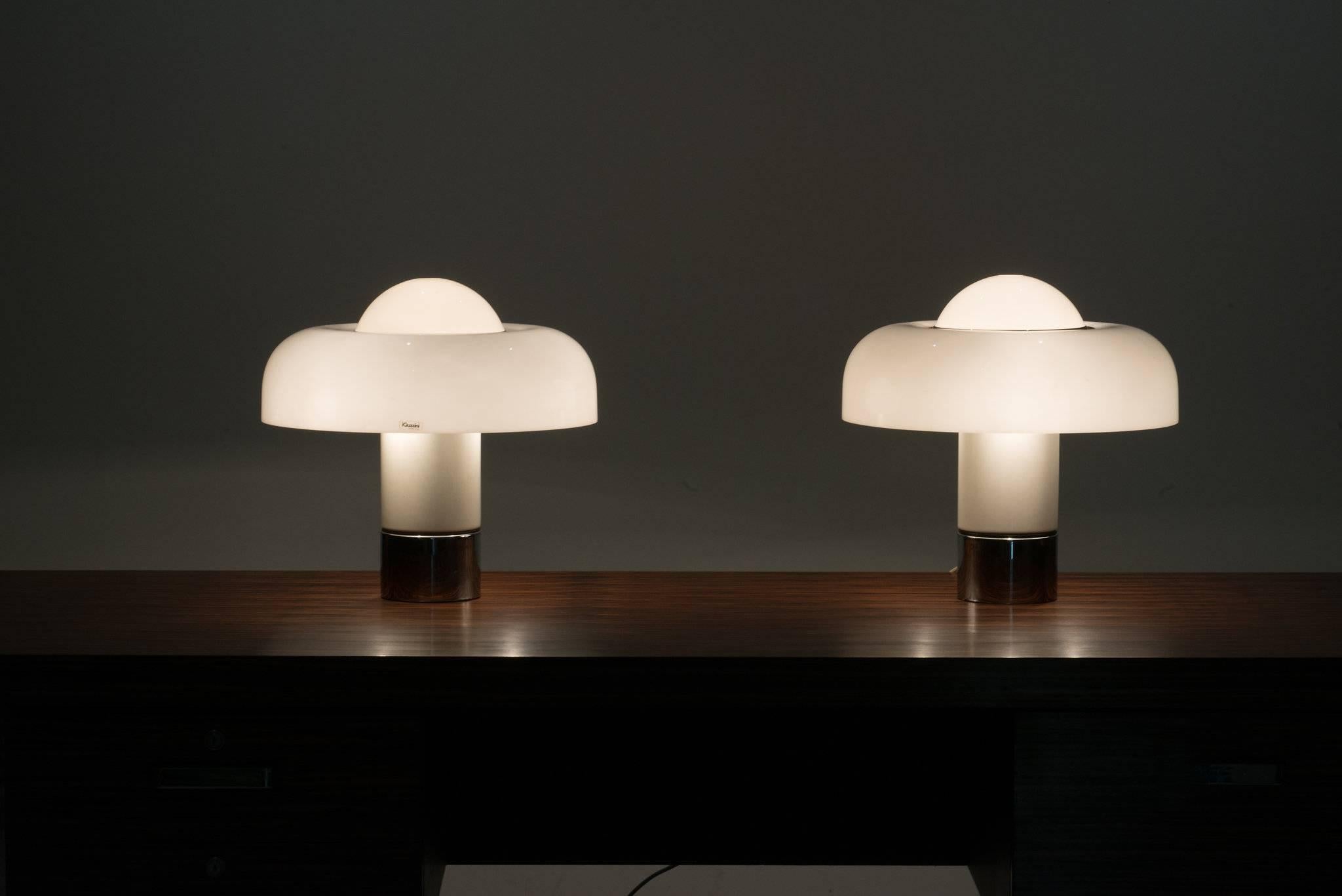 Pair of 'Brumbury' Table Lamps by Luigi Massoni for Guzzini 2