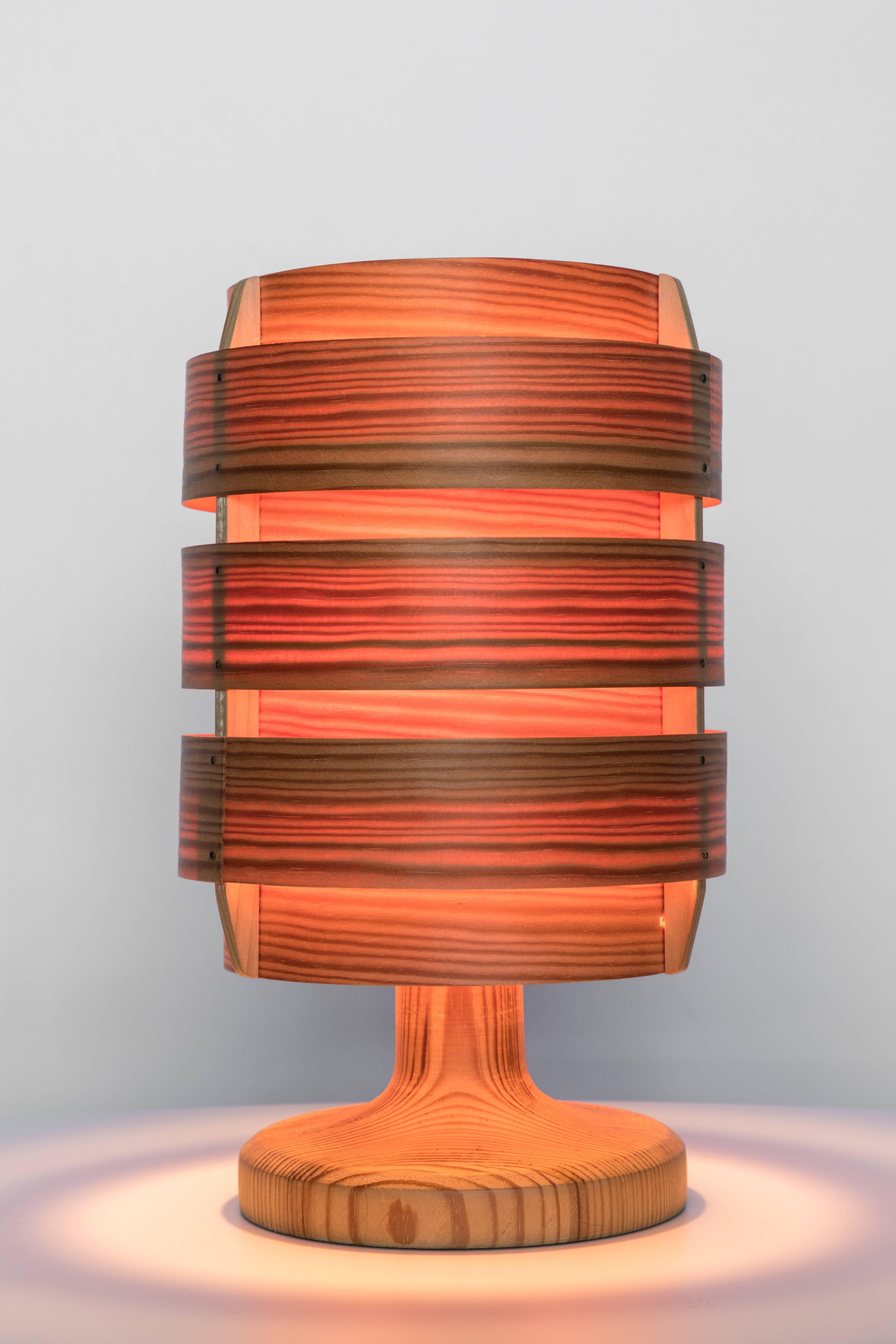 Scandinavian Modern 1960s Hans-Agne Jakobsson Wood Table Lamp for AB Ellysett