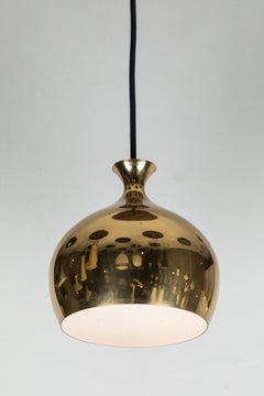 Ciondoli a cipolla traforati in ottone degli anni '60 di Helge Zimdal per Falkenberg