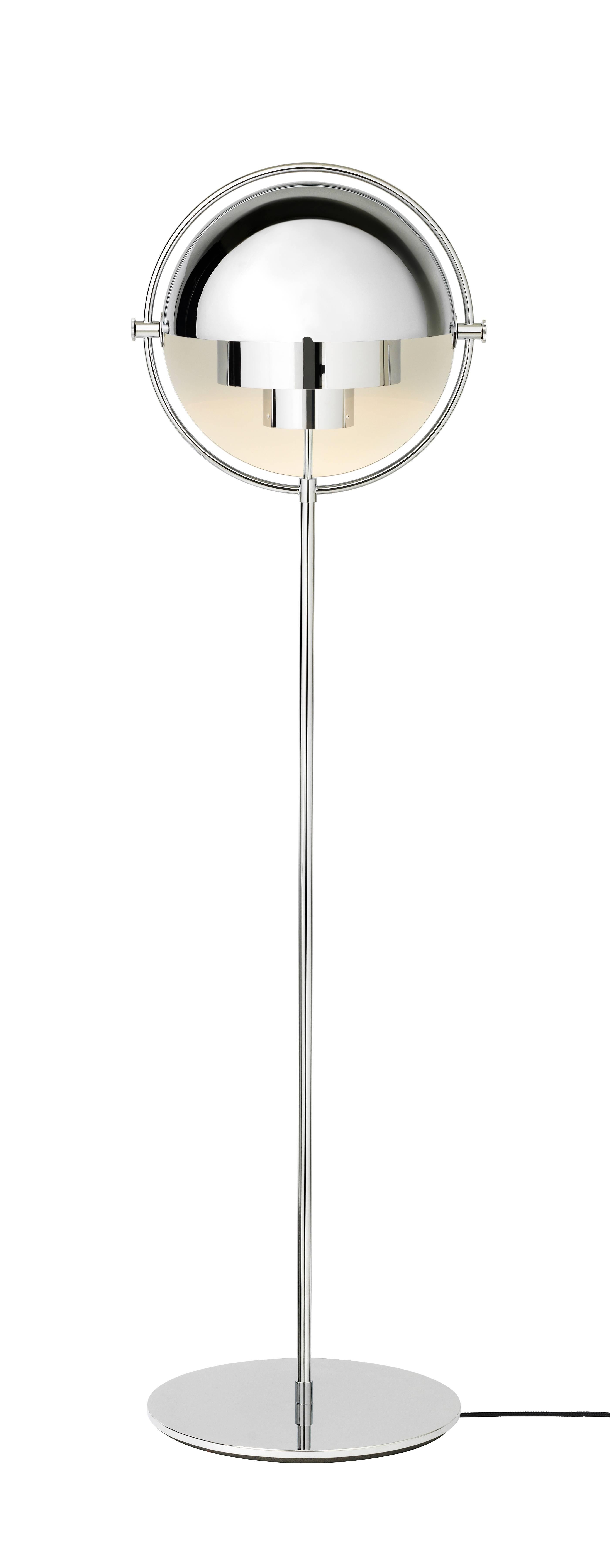 Painted Louis Weisdorf 'Multi-Lite' Floor Lamp in White and Chrome For Sale