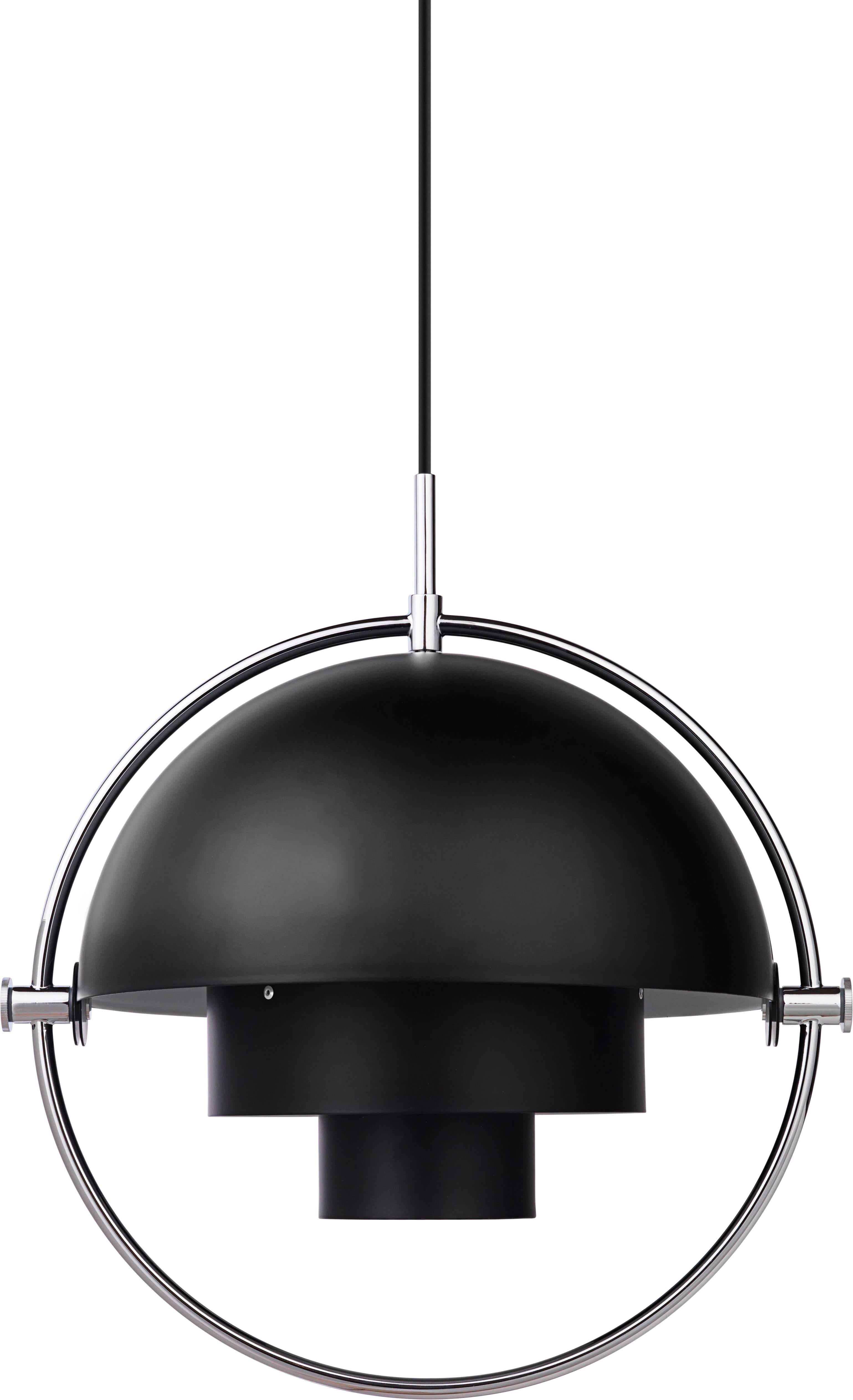 Louis Weisdorf 'Multi-Lite' Pendant Lamp in Black / Brass In New Condition For Sale In Glendale, CA