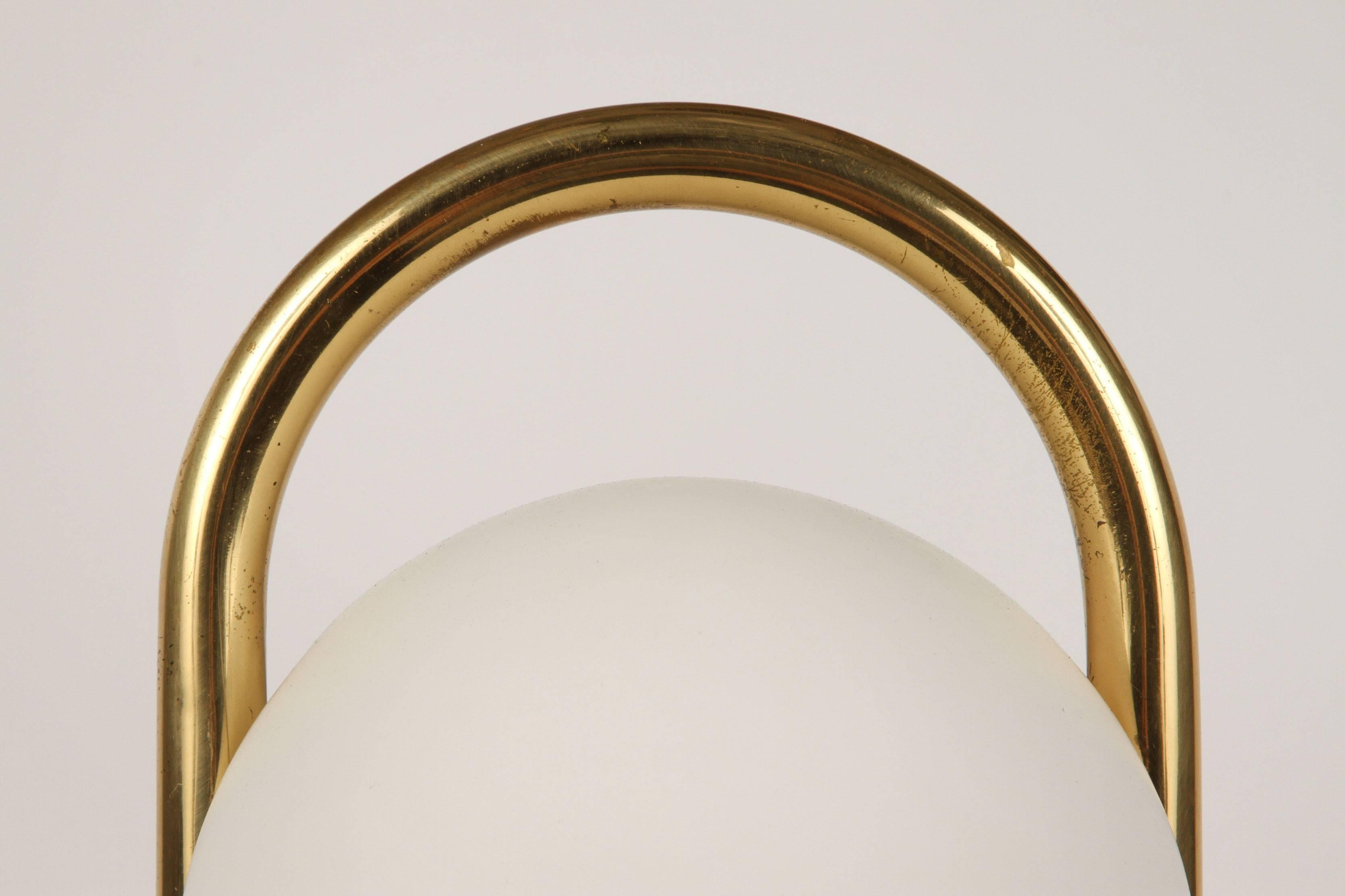 Italian 1980s Romolo Lanciani 'Tender' Brass Table Lamp for Tronconi