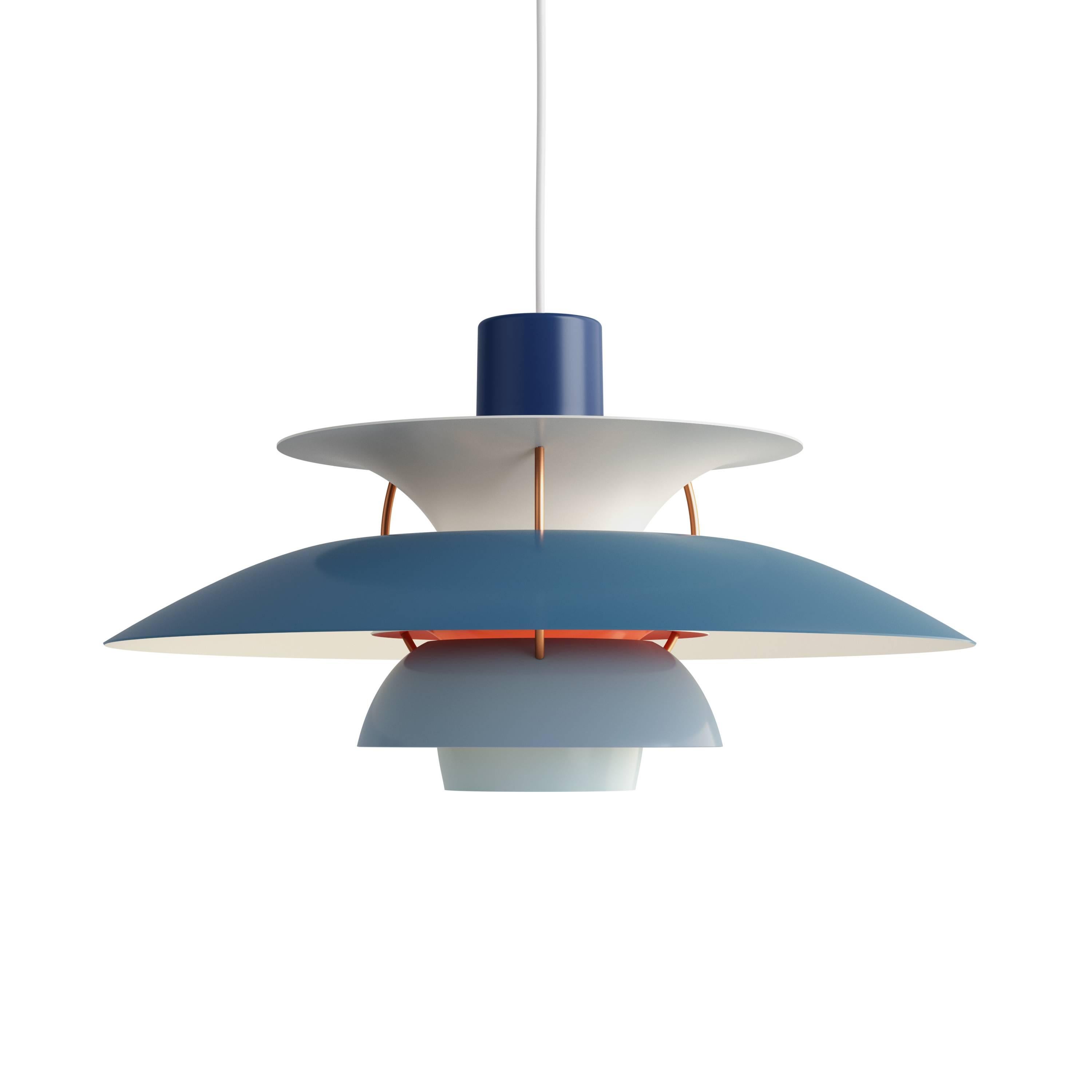 XXIe siècle et contemporain Pendentif PH 5 moderne blanc de Poul Henningsen pour Louis Poulsen en vente