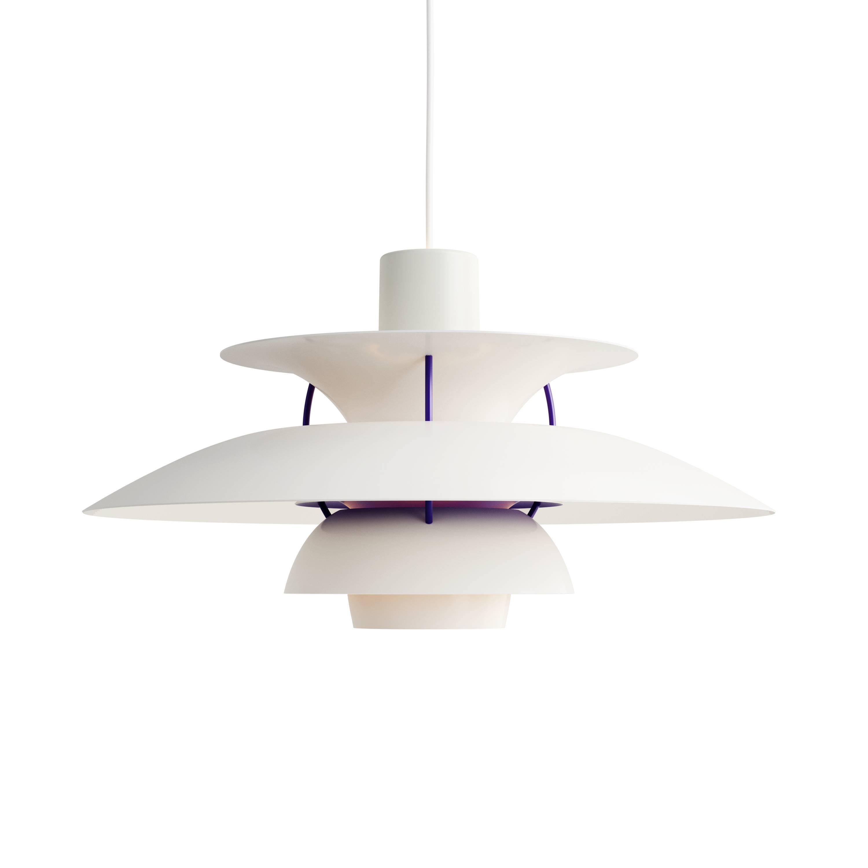 Poul Henningsen PH 5 Pendant for Louis Poulsen in Blue In New Condition For Sale In Glendale, CA