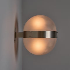 Sergio Mazza 'Clio' Sconce for Artemide, Nickeled Brass & Glass, 1960s