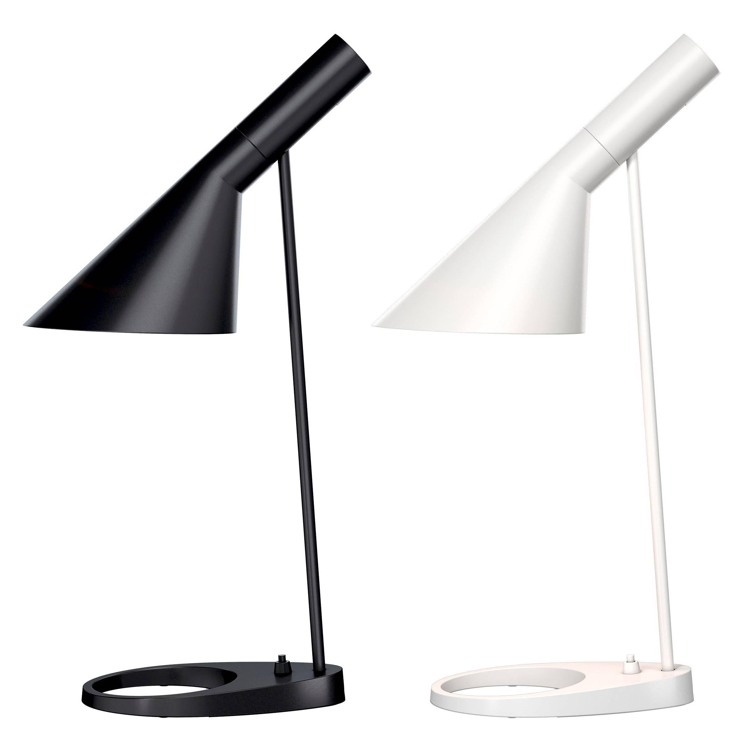 Painted Arne Jacobsen AJ Table Lamp in Pale Petroleum for Louis Poulsen For Sale
