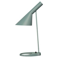 Arne Jacobsen AJ Table Lamp in Pale Petroleum for Louis Poulsen