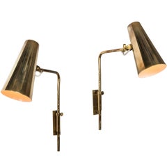 1950s Paavo Tynell Model #9459 Wall Lights for Taito OY