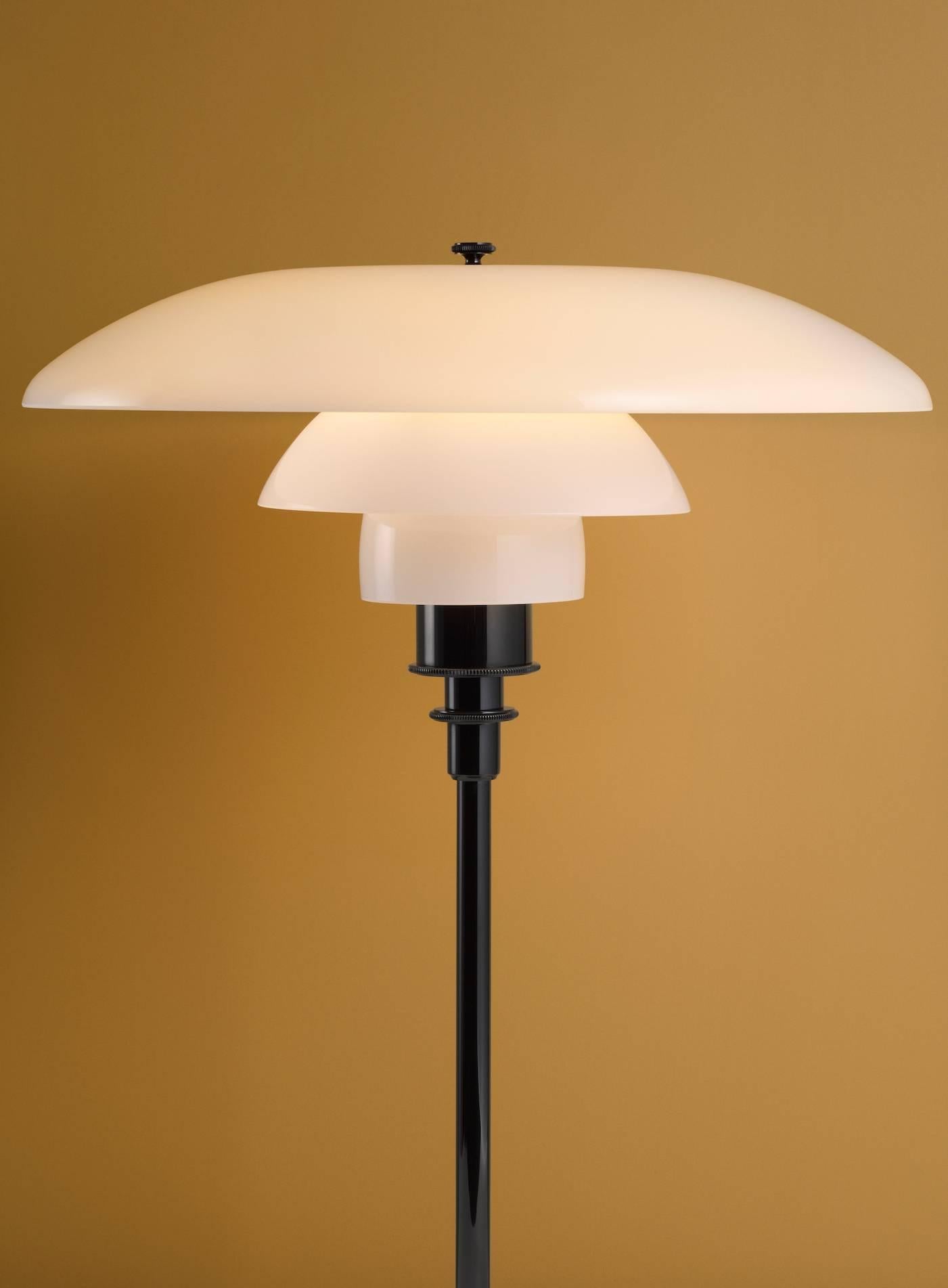 Contemporary Poul Henningsen Brass and Glass PH 3½-2½ Floor Lamp for Louis Poulsen For Sale