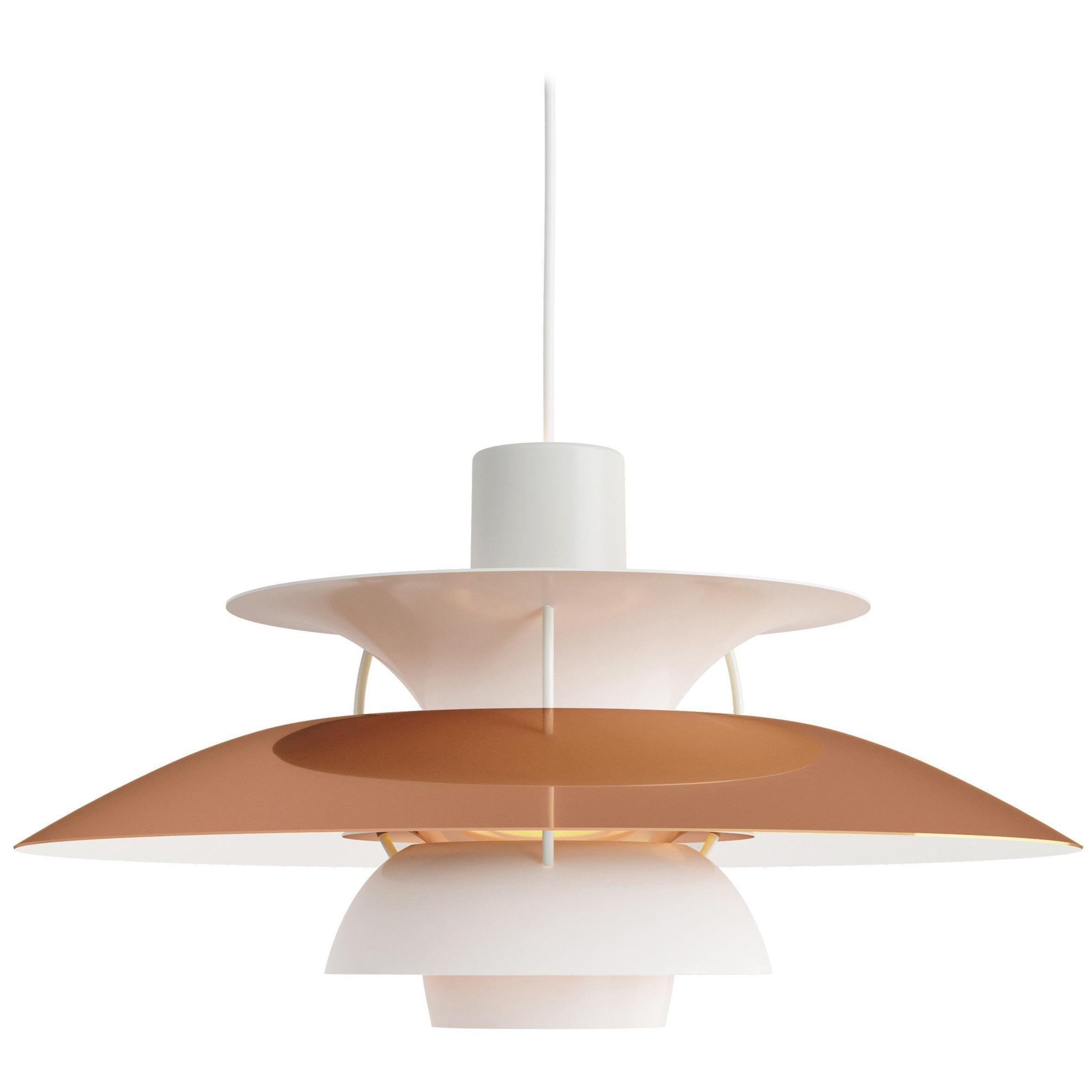 Scandinavian Modern Poul Henningsen PH 5 Brass Pendant for Louis Poulsen For Sale