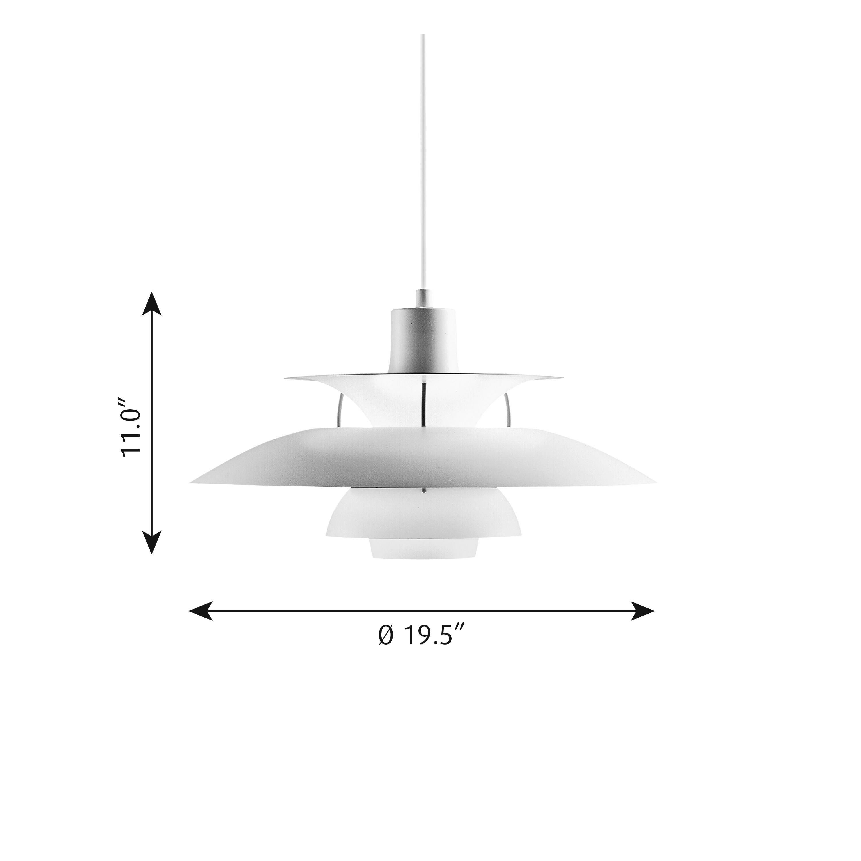 Lampe à suspension en laiton Poul Henningsen PH 5 en laiton pour Louis Poulsen en vente 8