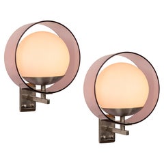 Vintage 1960s Stilux Milano 'Saturno' Wall Lamps