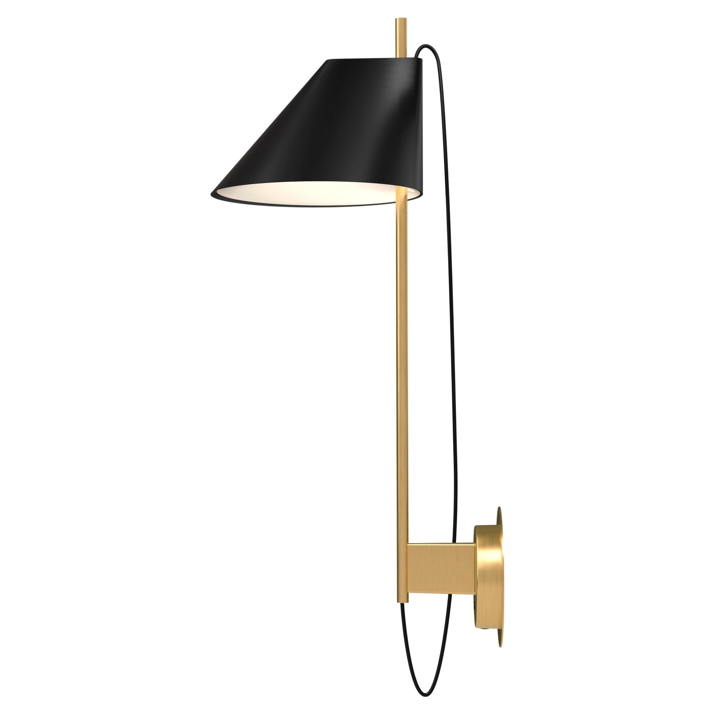 GamFratesi Black and Brass 'Yuh' Wall Light for Louis Poulsen For Sale