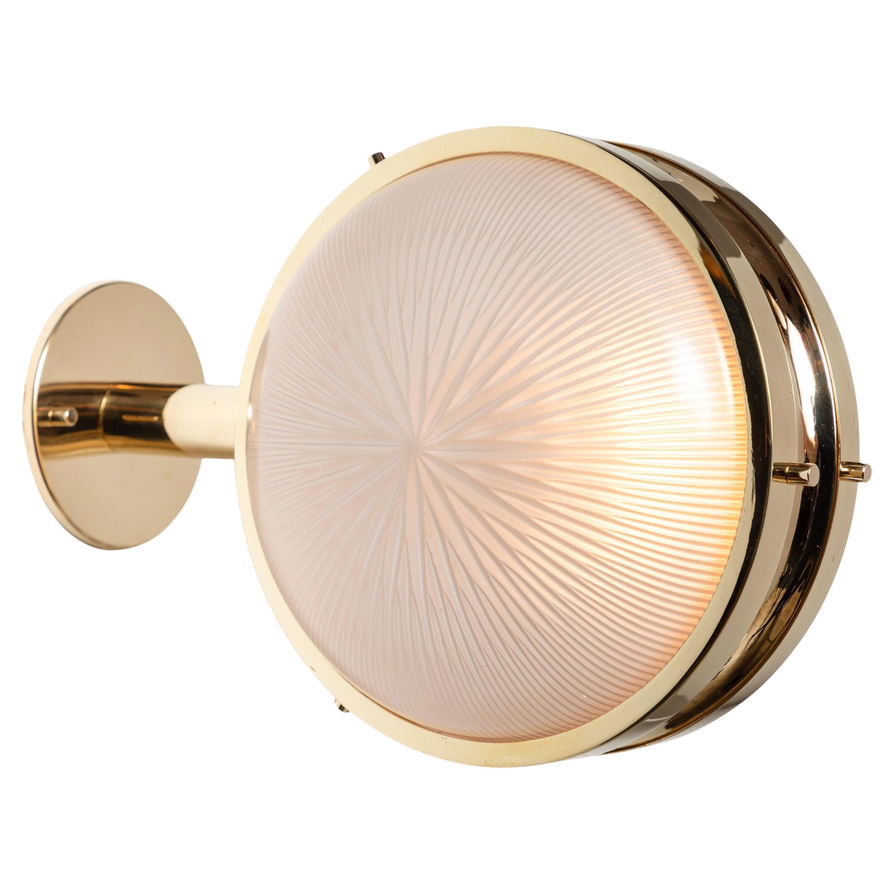 1960s Sergio Mazza Brass 'Gamma' Wall or Ceiling Light for Artemide