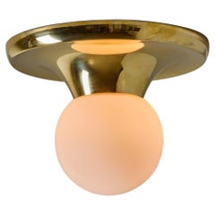 Petite 1960s Achille Castiglioni & Pier Giacomo Brass 'Light Ball' Ceiling Lamp